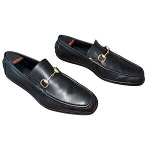 Gucci Jordaan Loafer Horsebit Driver Black Leather Mens 11D Made Italy Authentic